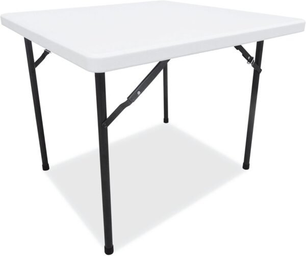 Alera Square Folding Table Review Durable Indoor Outdoor Plastic Metal Design