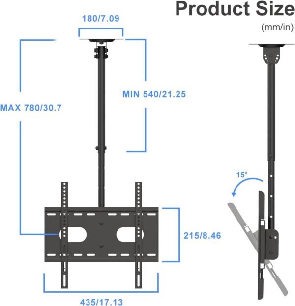 Suptek MC4602 Ceiling TV Mount Review Best Adjustable 26-65 Inch VESA Compatible