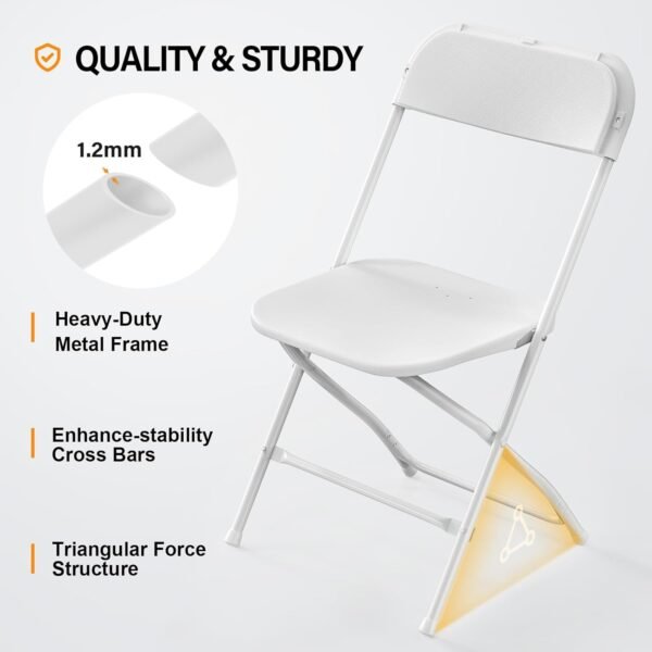 VINGLI Folding Chairs Review 10 Pack Sturdy Portable Indoor Outdoor Seating