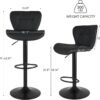 Review of Nalupatio Modern Adjustable Faux Leather Bar Stools Set of 2 for Kitchen Island