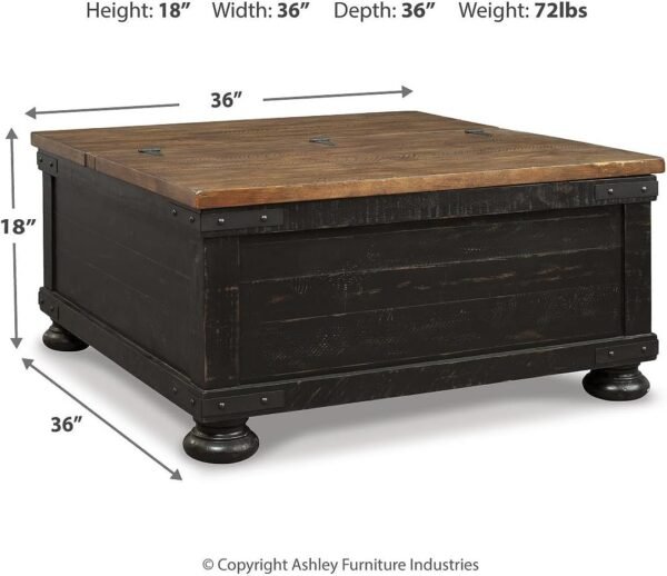 Farmhouse Lift Top Coffee Table Signature Design by Ashley Review and Storage Features