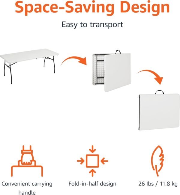 Amazon Basics Folding Table 6 ft Review Durable Portable Indoor Outdoor Table Insights