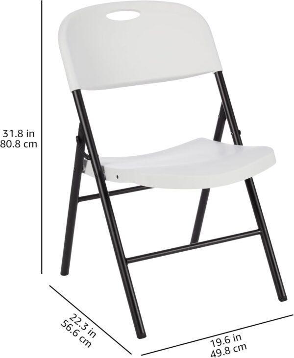 Amazon Basics Folding Chairs Review Durable Comfortable Foldable White 4-Pack