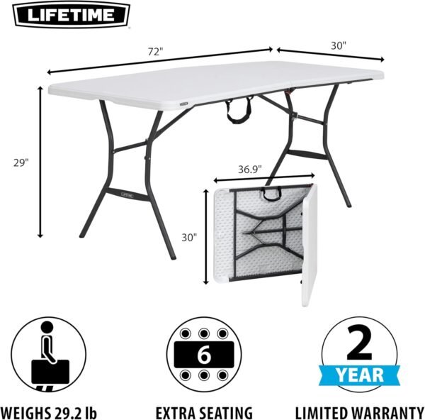 Lifetime 6-Foot Fold In Half Table Review Durable Weather Resistant Folding Table Insights