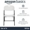 Amazon Basics Folding Chairs Review Durable Comfortable Foldable White 4-Pack
