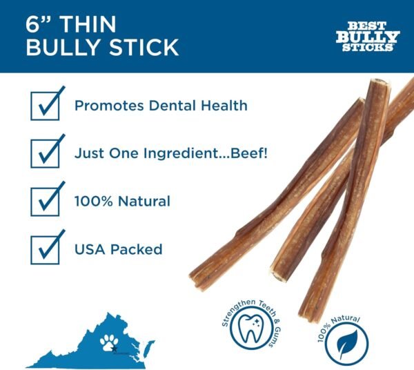 Best Bully Sticks 6 Inch Review Natural Dog Treats for Dental Health by Best Bully Sticks