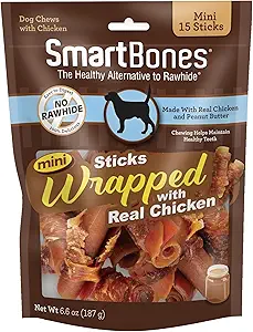 SmartBones Mini Dog Chews Review Real Chicken Peanut Butter Rawhide Free