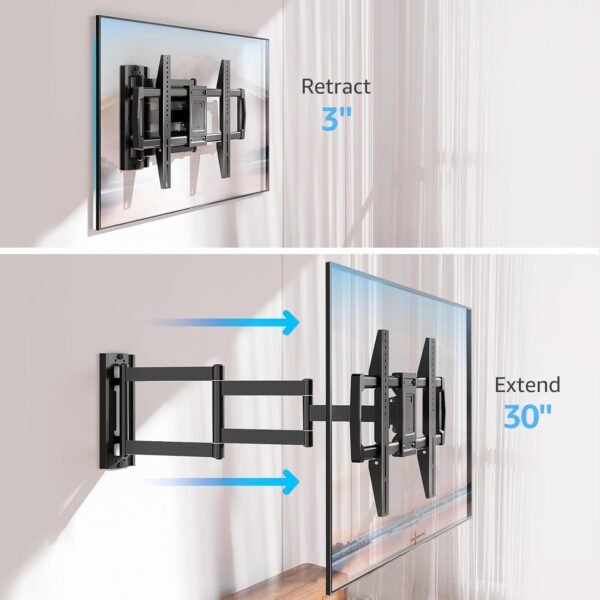 MOUNTUP Full Motion TV Wall Mount Review for Best 42-75 Inch TVs Flexibility