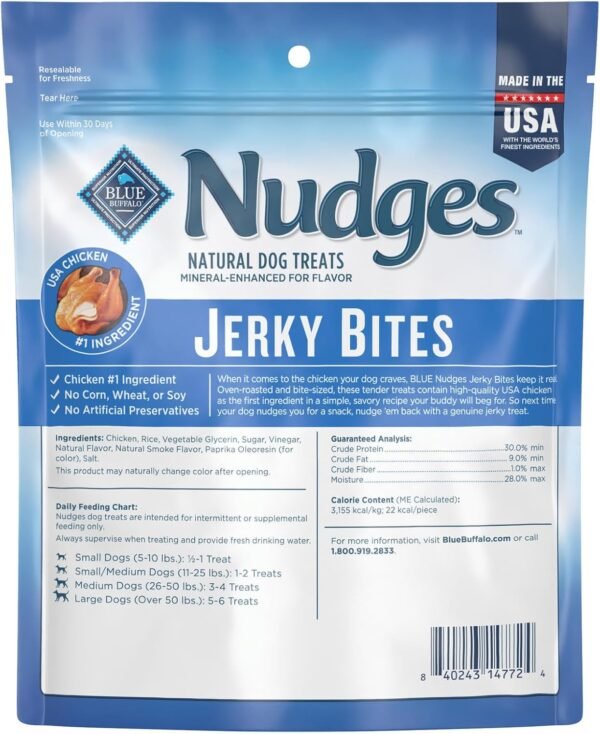 Blue Buffalo Nudges Jerky Bites Dog Treats Review Natural Chicken Flavor Insights