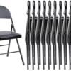 Sweetcrispy Folding Chairs Review Comfortable PU Leather 12 Pack Durable Metal Frame