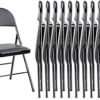 Sweetcrispy Folding Chairs Review Comfortable PU Leather 12 Pack Durable Metal Frame