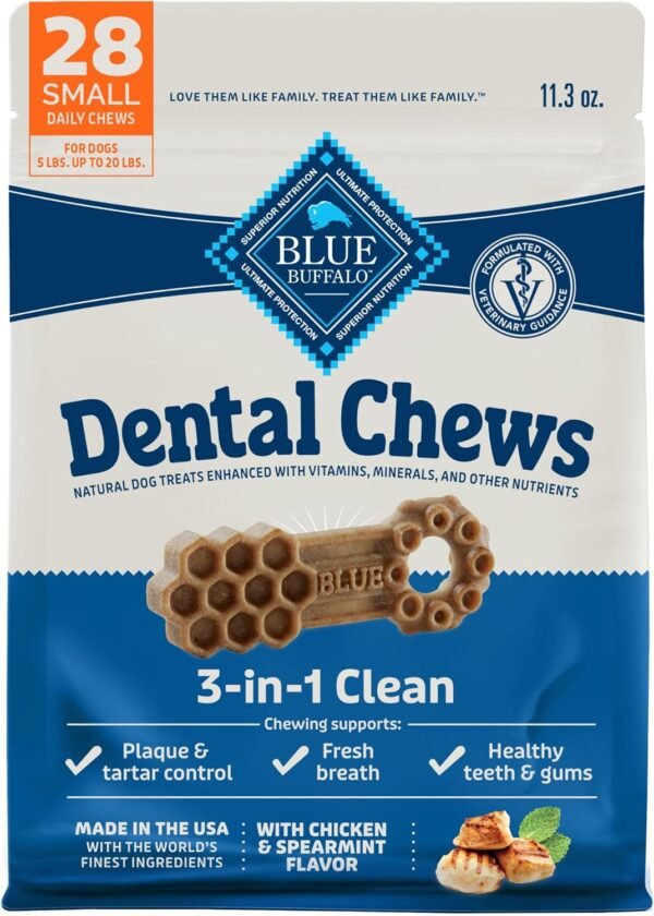Blue Buffalo Dental Chews Small Dog Treats Review Healthy Teeth and Fresh Breath