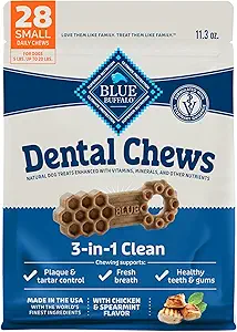 Blue Buffalo Dental Chews Small Dog Treats Review Healthy Teeth and Fresh Breath
