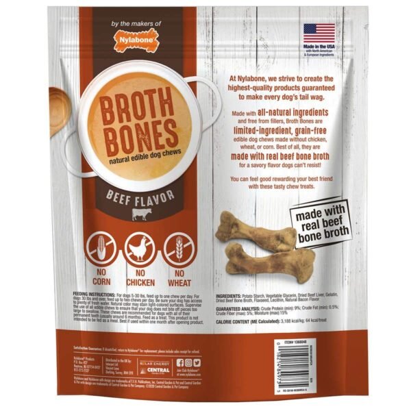 Nylabone Beef Broth Bones Dog Treats review perfect for happy, healthy dogs