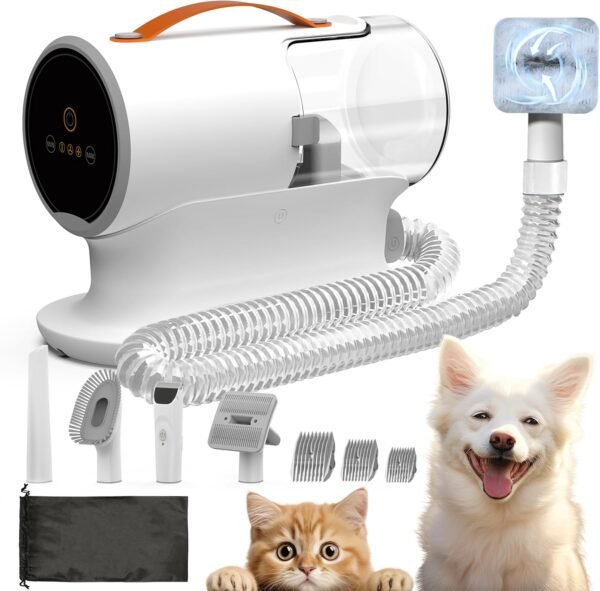 AIRROBO PG100 Dog Grooming Vacuum Review Powerful Quiet Clippers and Shedding Kit