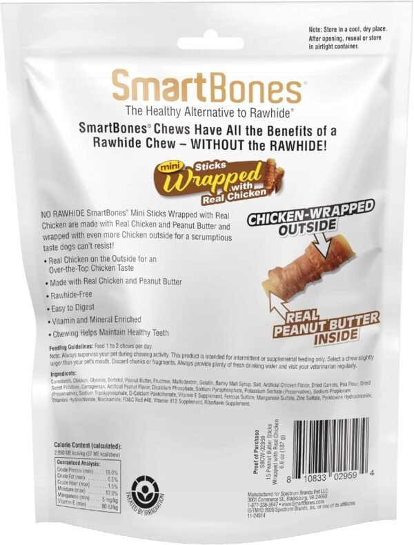 SmartBones Mini Dog Chews Review Real Chicken Peanut Butter Rawhide Free