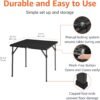 Amazon Basics 34 Inch Folding Table Review Portable Durable Dining Table with Handle
