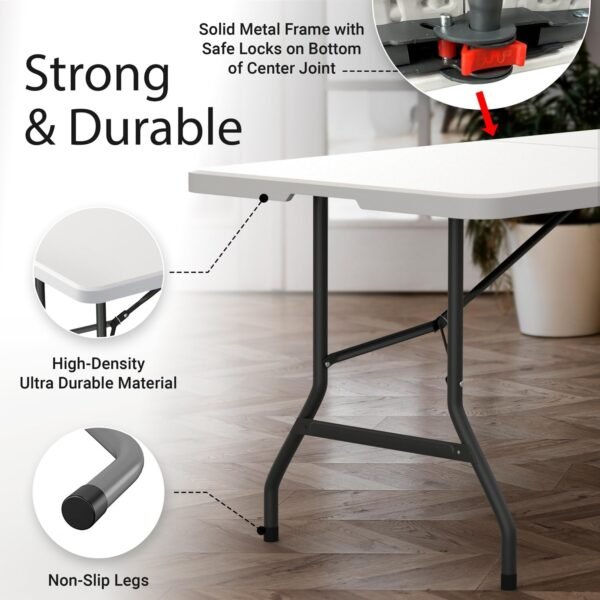 Our Modern Space 6 Feet Folding Table Review Heavy Duty Portable Design