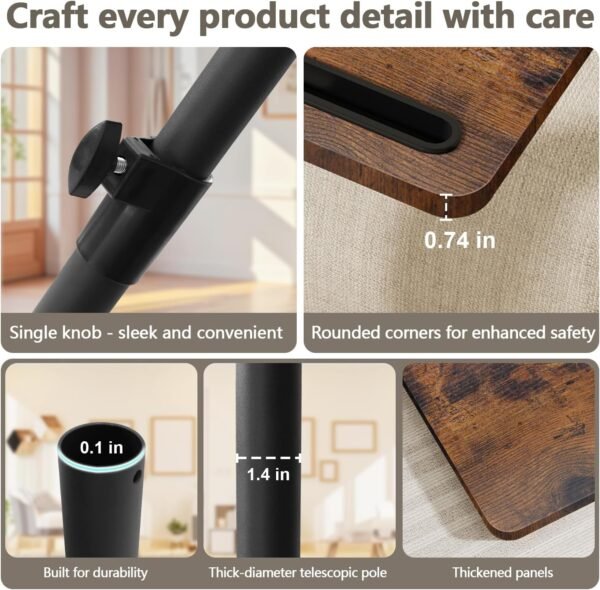 Versatile Sofa Armrest Tray Table YUHFERA Review Adjustable Swivel TV Tray