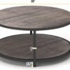 NSdirect Round Coffee Table Review Modern Rustic 2-Tier Wood Storage Design