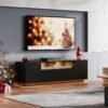 WLIVE TV Stand Review Modern Entertainment Center with LED Lights and Storage