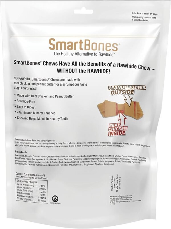 SmartBones Mini Bone Dog Treats Review Real Peanut Butter Rawhide-Free Chews Benefits
