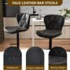 Review of Nalupatio Modern Adjustable Faux Leather Bar Stools Set of 2 for Kitchen Island