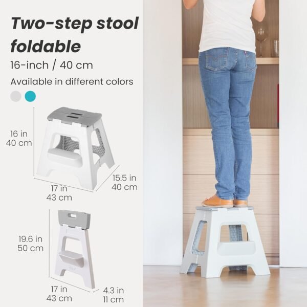 Vigar Compact Folding Step Stool Review Lightweight Durable Non-Slip Two-Step Stool