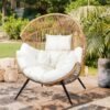 Review of Vongrasig Wicker Egg Chair Oversized Patio Lounge for Outdoor and Indoor Use