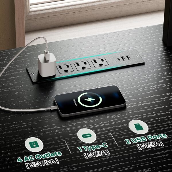 Huuger TV Stand for 65 to 70 Inch Review with Power Outlets and LED Lights